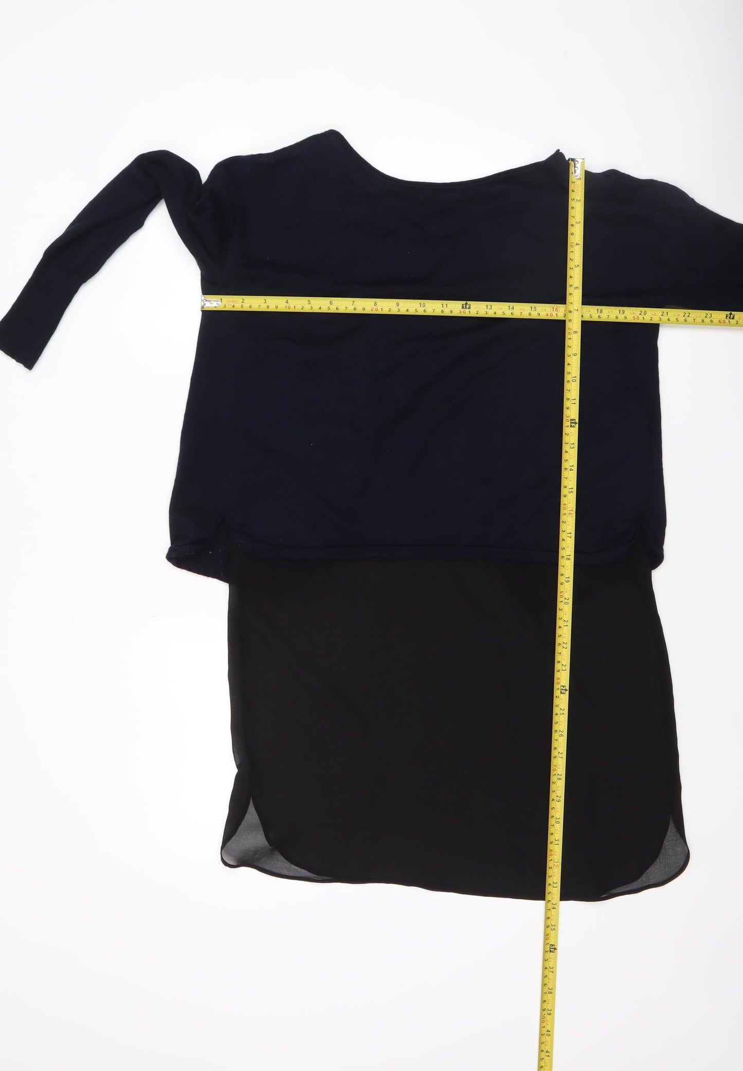 Mint Velvet Womens Black Wool Tunic Jumper Size 10 Long Sleeve