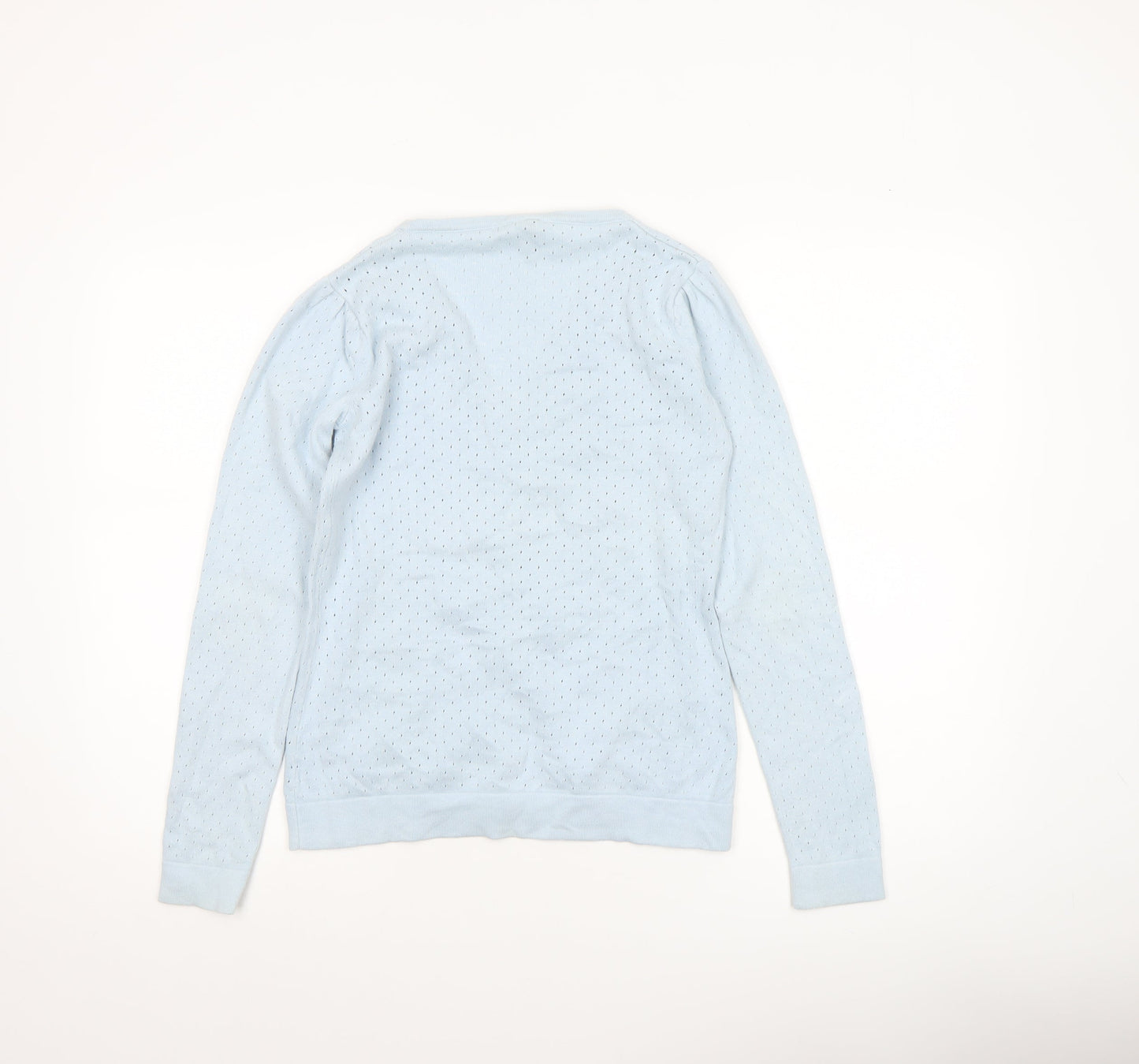 Atmosphere Women Blue Cotton Button Cardigan Size 8