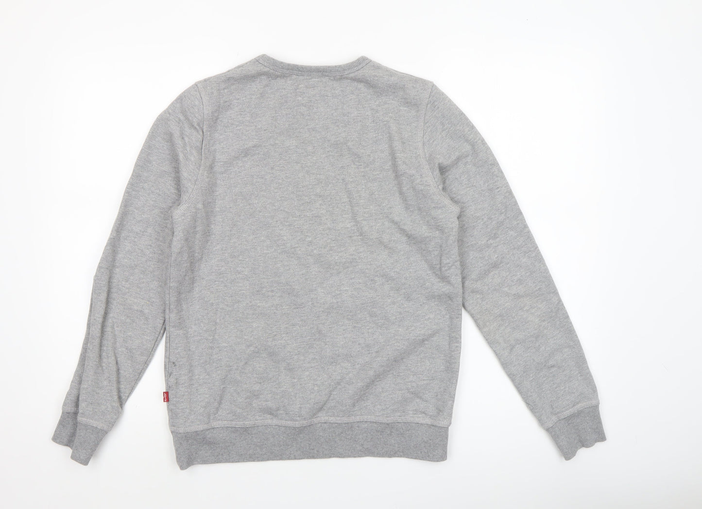 Levi's Boys Grey Logo Crew Neck Fleece Sweatshirt Size 14 Years