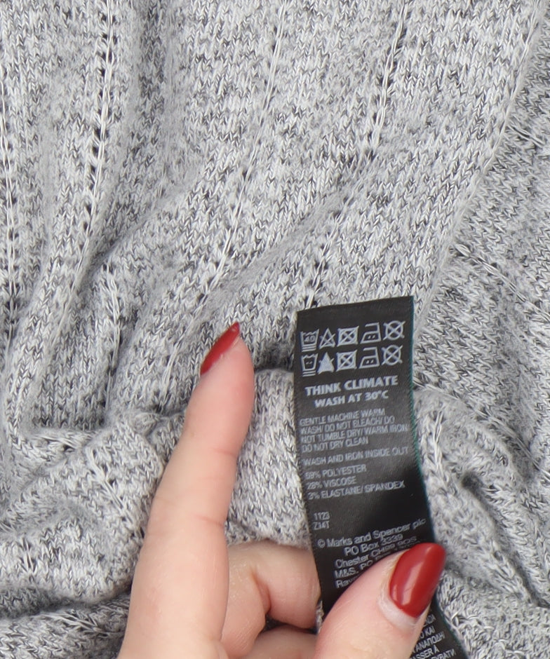 Marks and Spencer Women’s Grey Crew Neck Knit Jumper Size 18