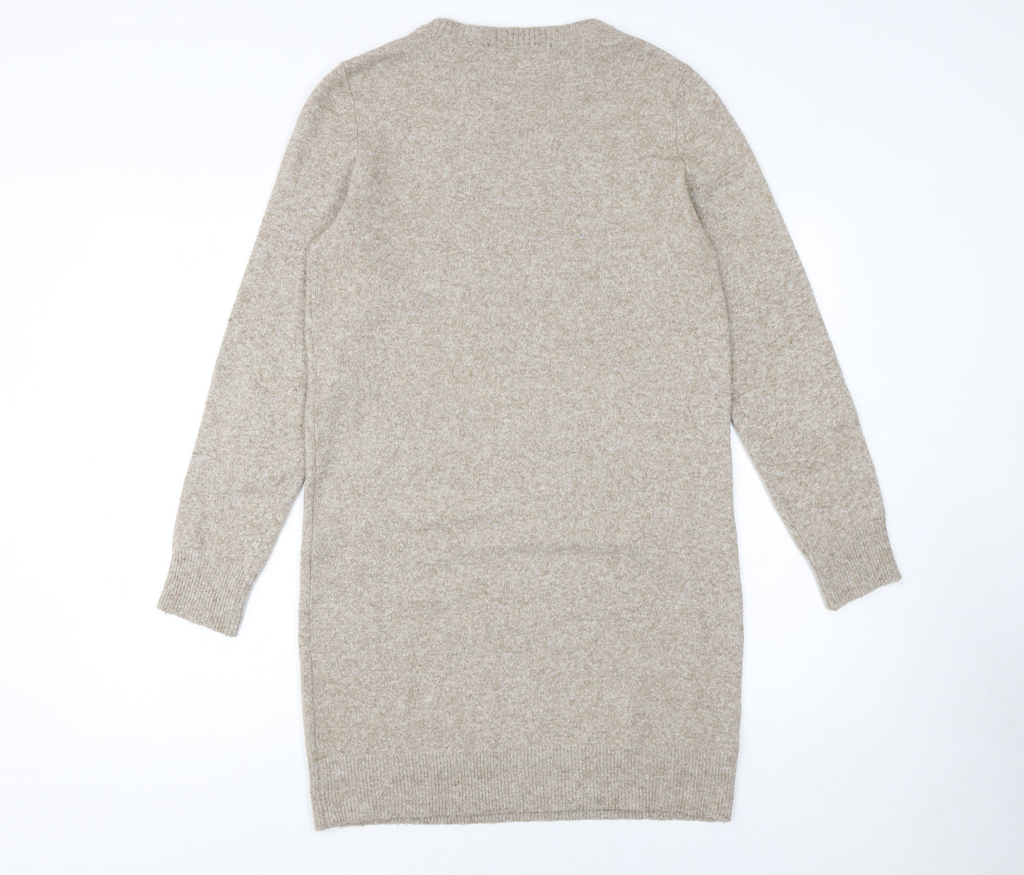 Vero Moda Women's Beige Knit Jumper Dress Medium