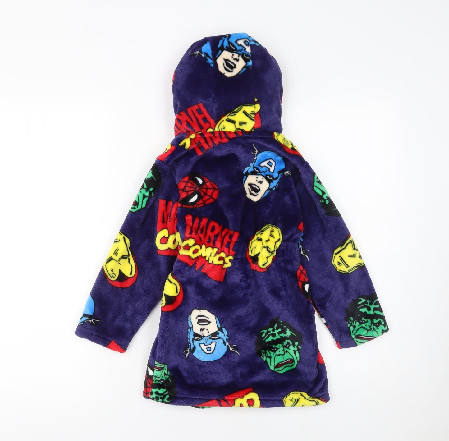 Marvel Boys Multicoloured 4 Years Hooded Fleece Superhero Robe
