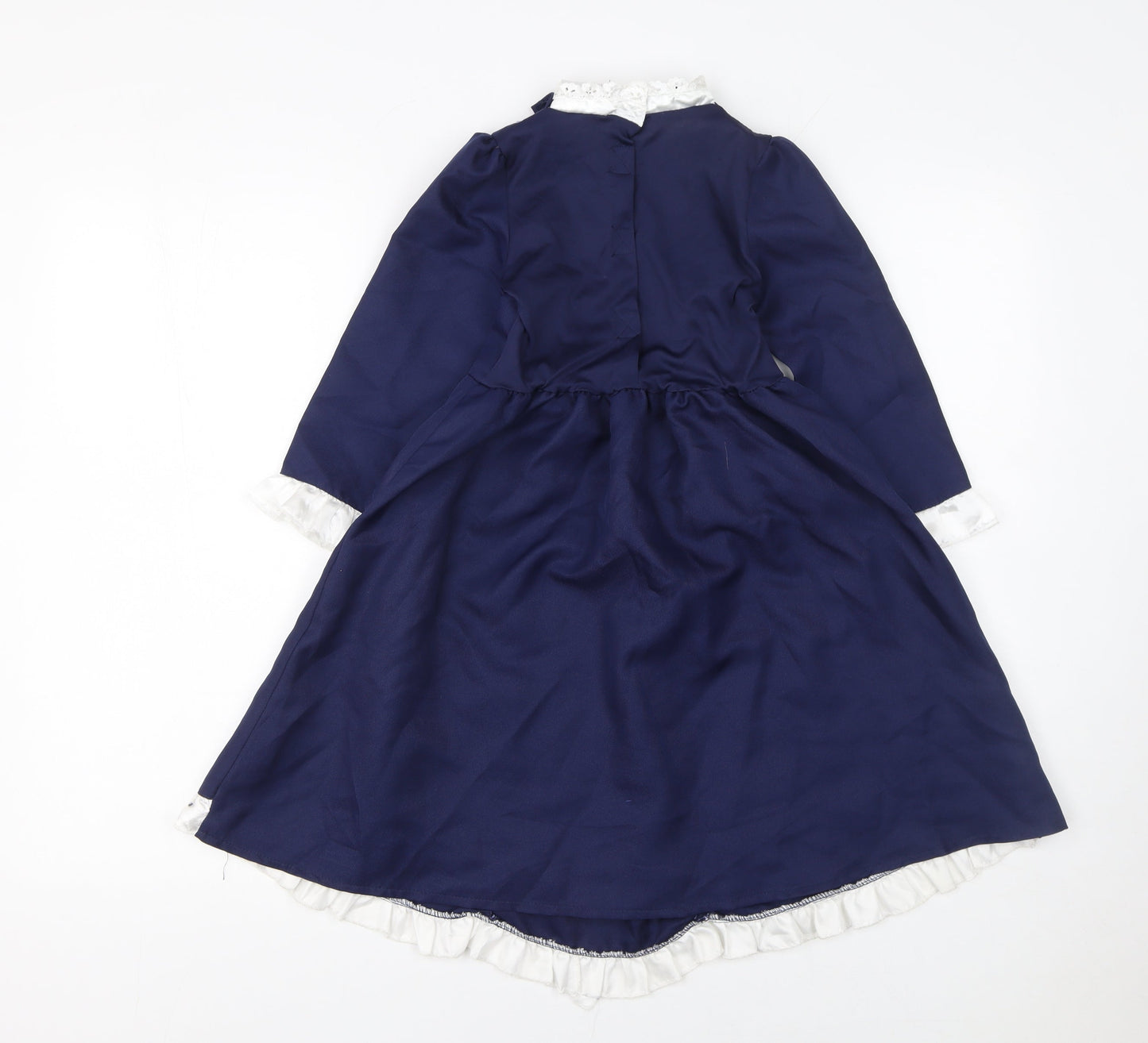 Disney Girls Blue Victorian Princess Dress Set 3-4 Years Polyester Costume