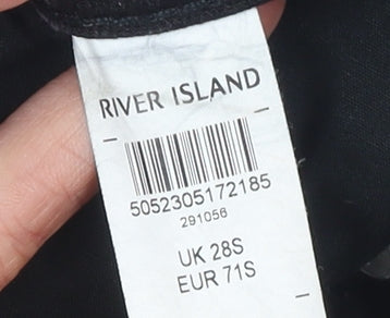 River Island Men's Black Super Skinny Jeans UK 28S Denim Cotton Blend