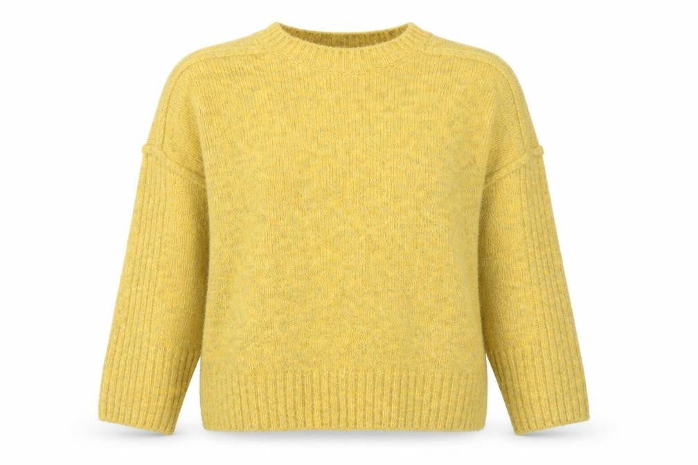 Urban Outfitters Womens Yellow Mock Neck Relaxed Fit Knit Jumper M