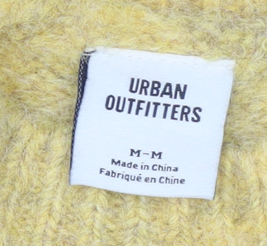 Urban Outfitters Womens Yellow Mock Neck Relaxed Fit Knit Jumper M