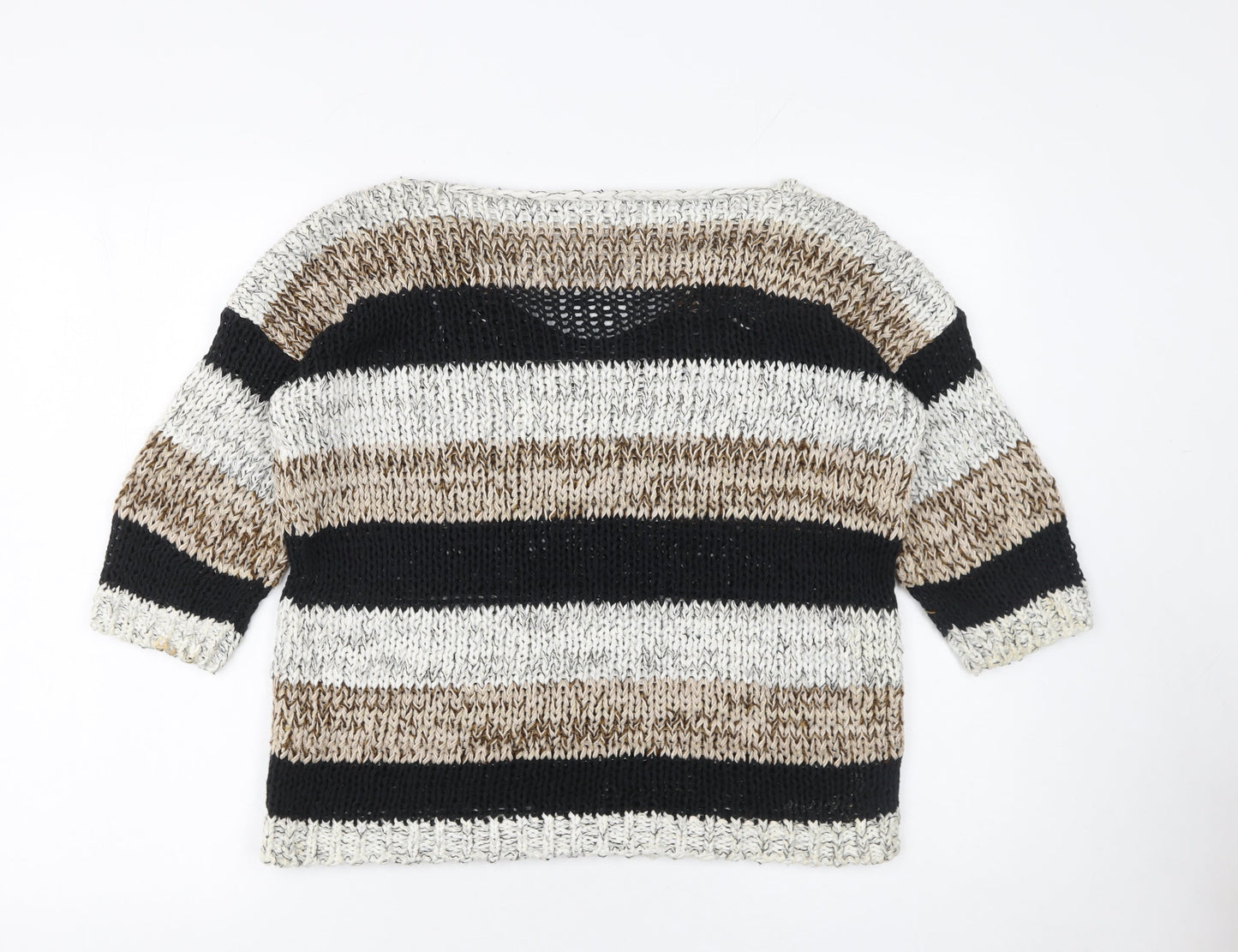 River Island Women’s Multicoloured Size 8 Chunky Knit V-Neck Jumper