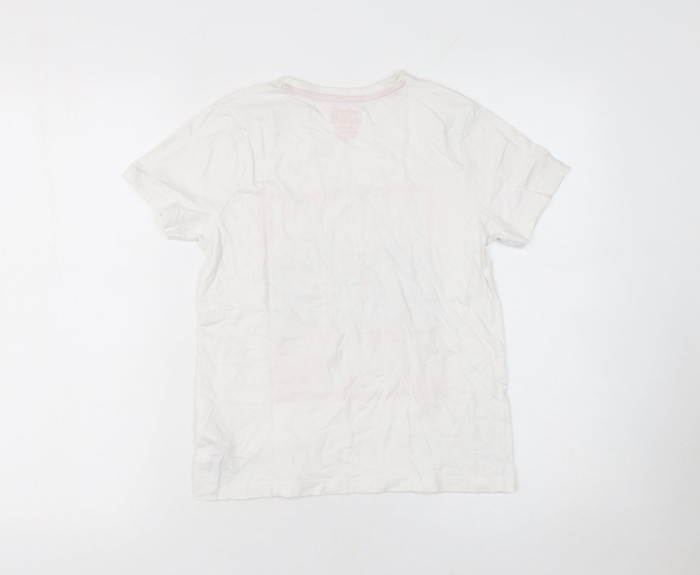 Marvel Boys White Superhero Graphic Cotton T-Shirt 9-10 Years