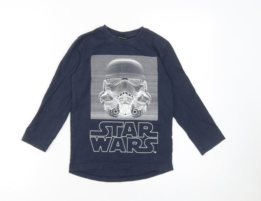 Next Boys Navy Star Wars Stormtrooper Long Sleeve T-Shirt 6 Years