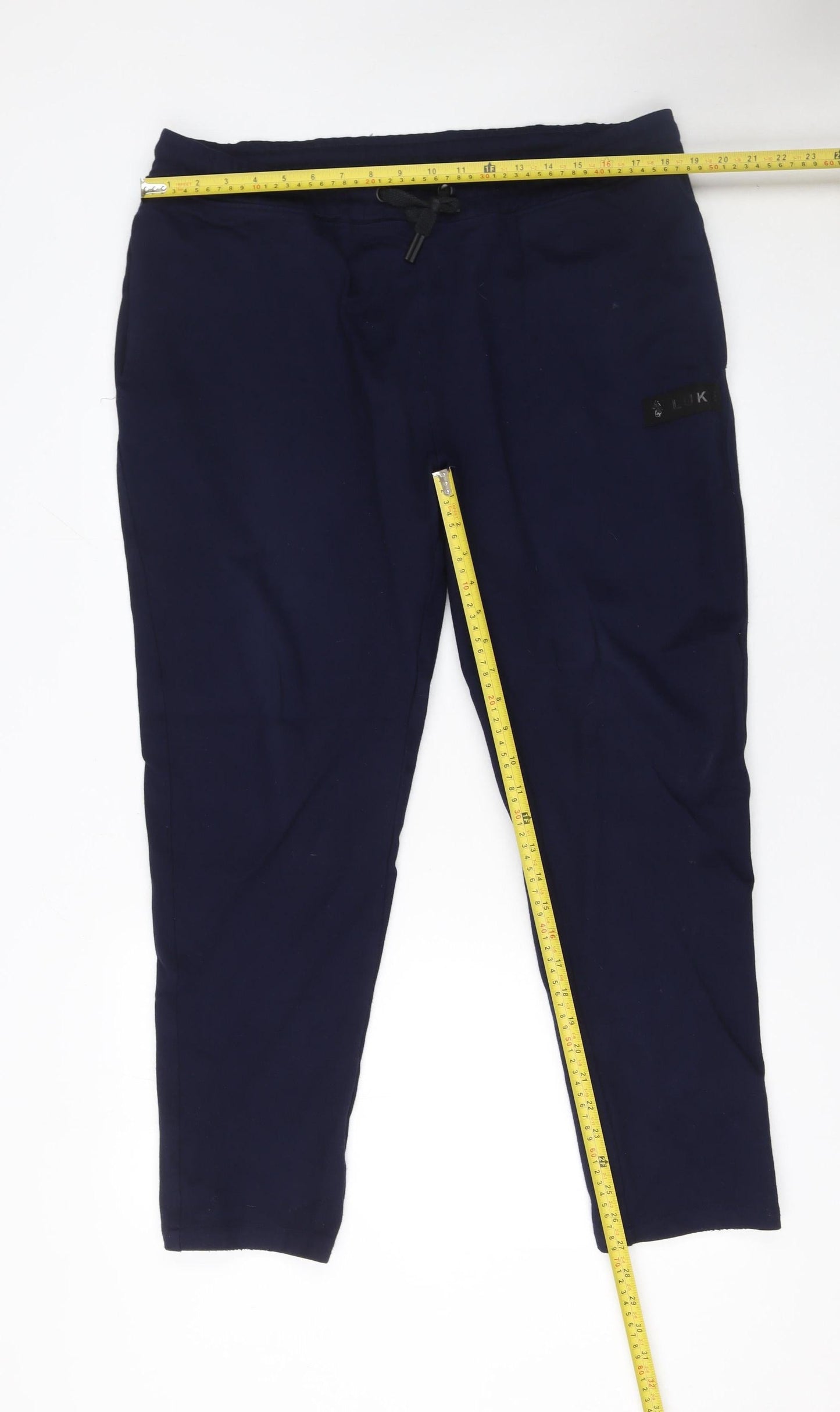 Luke Men's Blue Jogger Trousers Size M Regular Fit Casual Pants