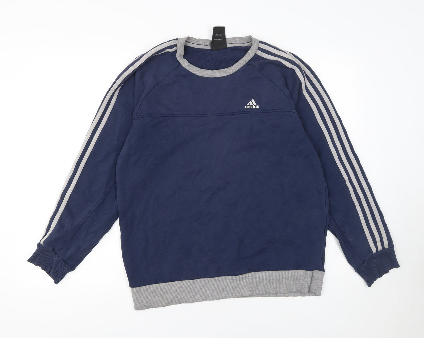 Adidas Men's Blue Pullover Sweatshirt M Sports Crew Neck Fleece