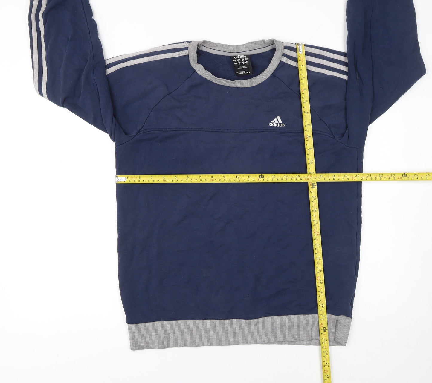 Adidas Men's Blue Pullover Sweatshirt M Sports Crew Neck Fleece