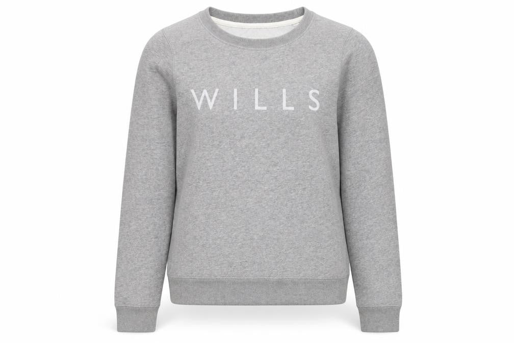 Jack Wills Women Grey UK 8 Crew Neck Pullover Sweatshirt