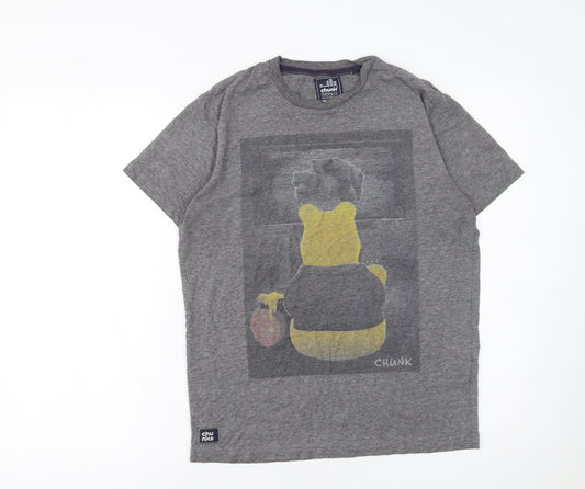 Chunk Clothing Co. Unisex Grey Graphic T-Shirt Small
