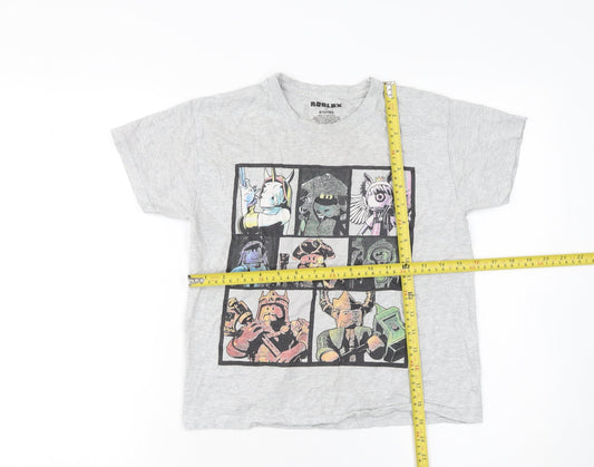 Roblox Boys Grey 9-10 Years Graphic Print Short Sleeve T-Shirt