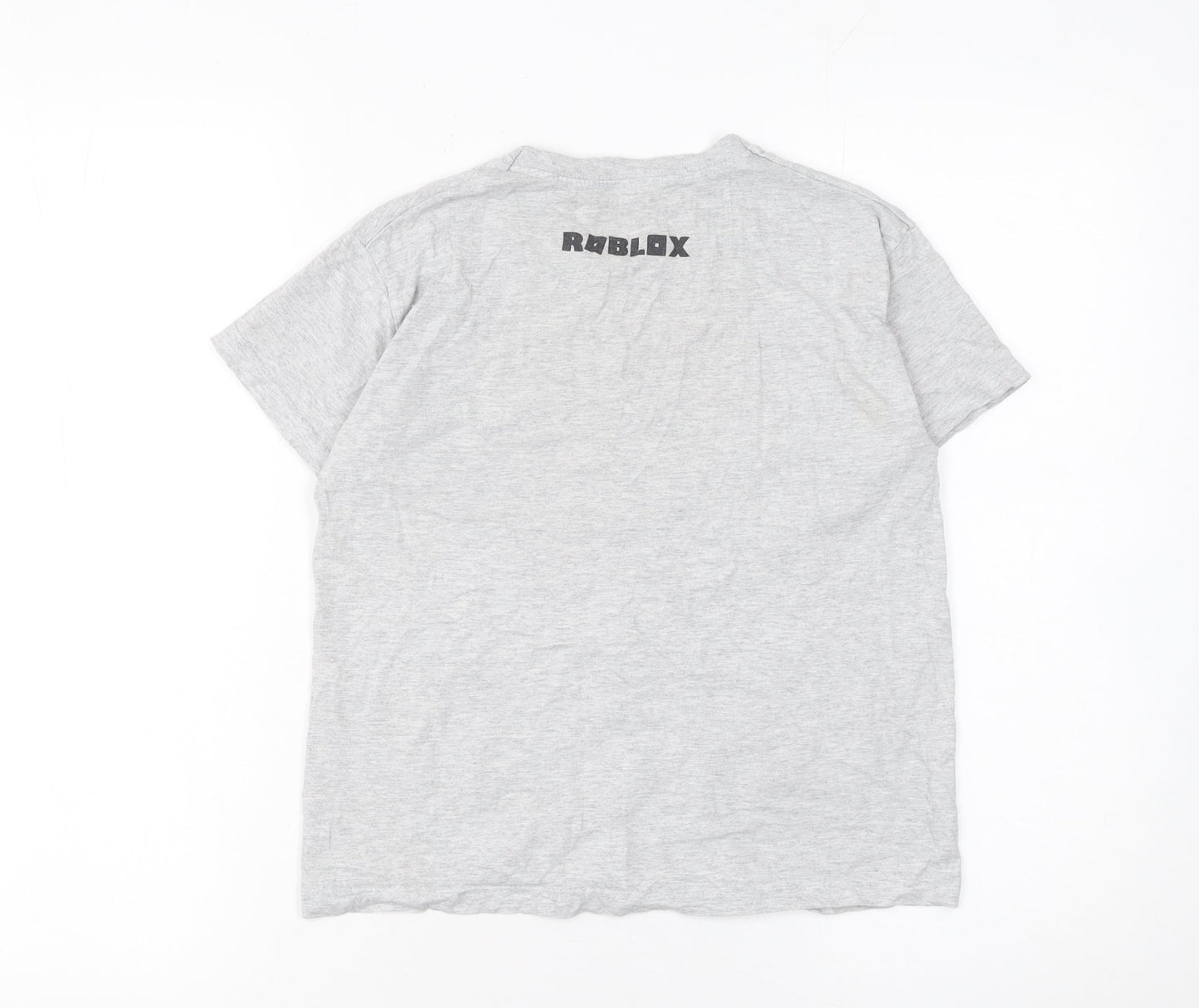 Roblox Boys Grey 9-10 Years Graphic Print Short Sleeve T-Shirt