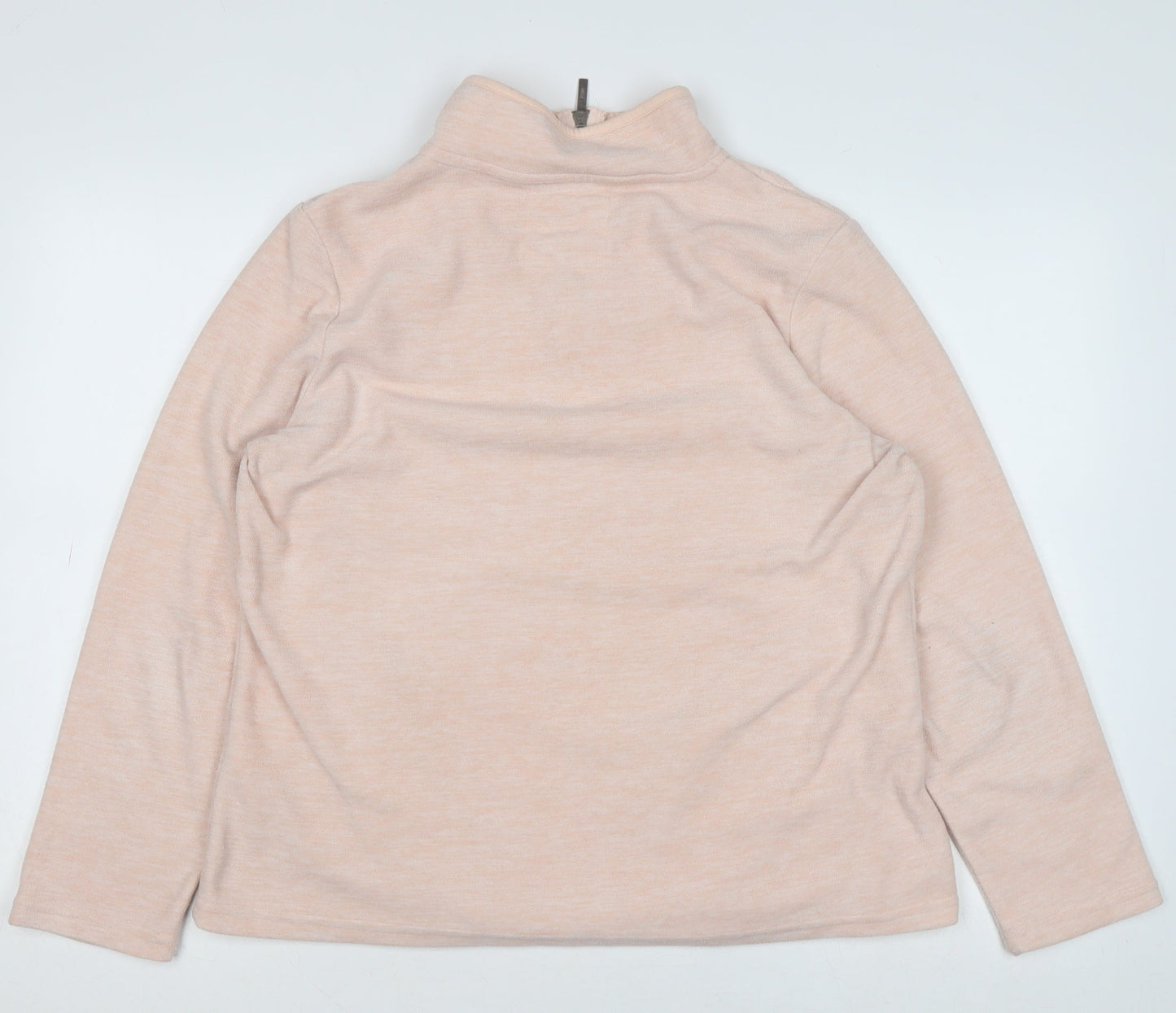 Maine New England Women Beige 1/2 Zip Pullover Sweatshirt Size 16
