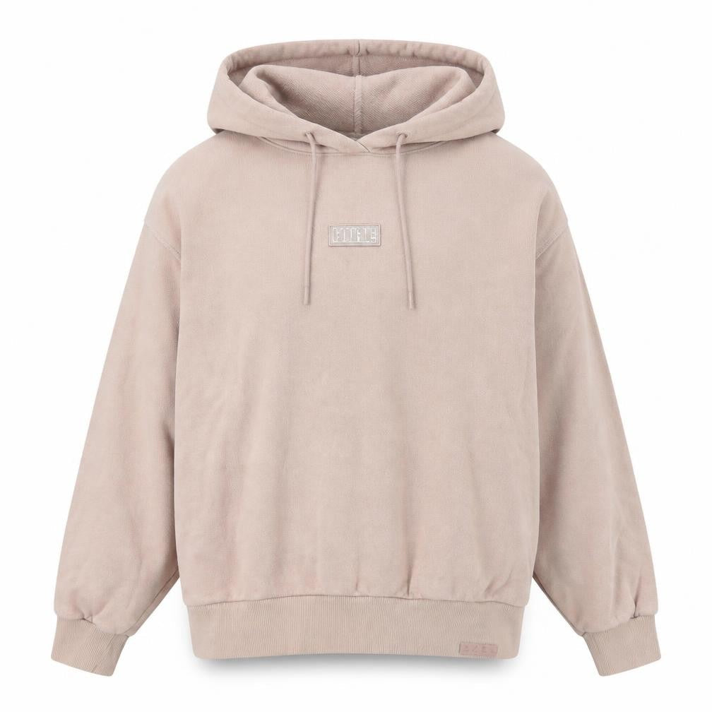 Li-Ning BADFIVE Womens Beige Pullover Hoodie Size M Graphic Print