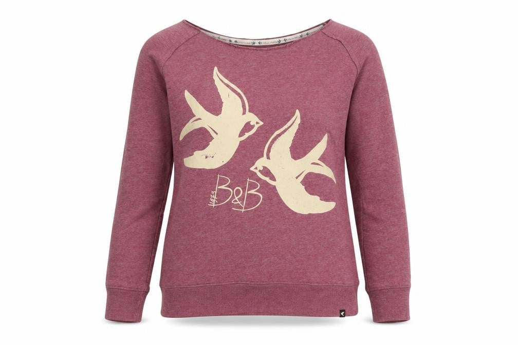 Blonde + Blonde Womens Purple Sweatshirt Size 10 Cotton Blend Bird Print