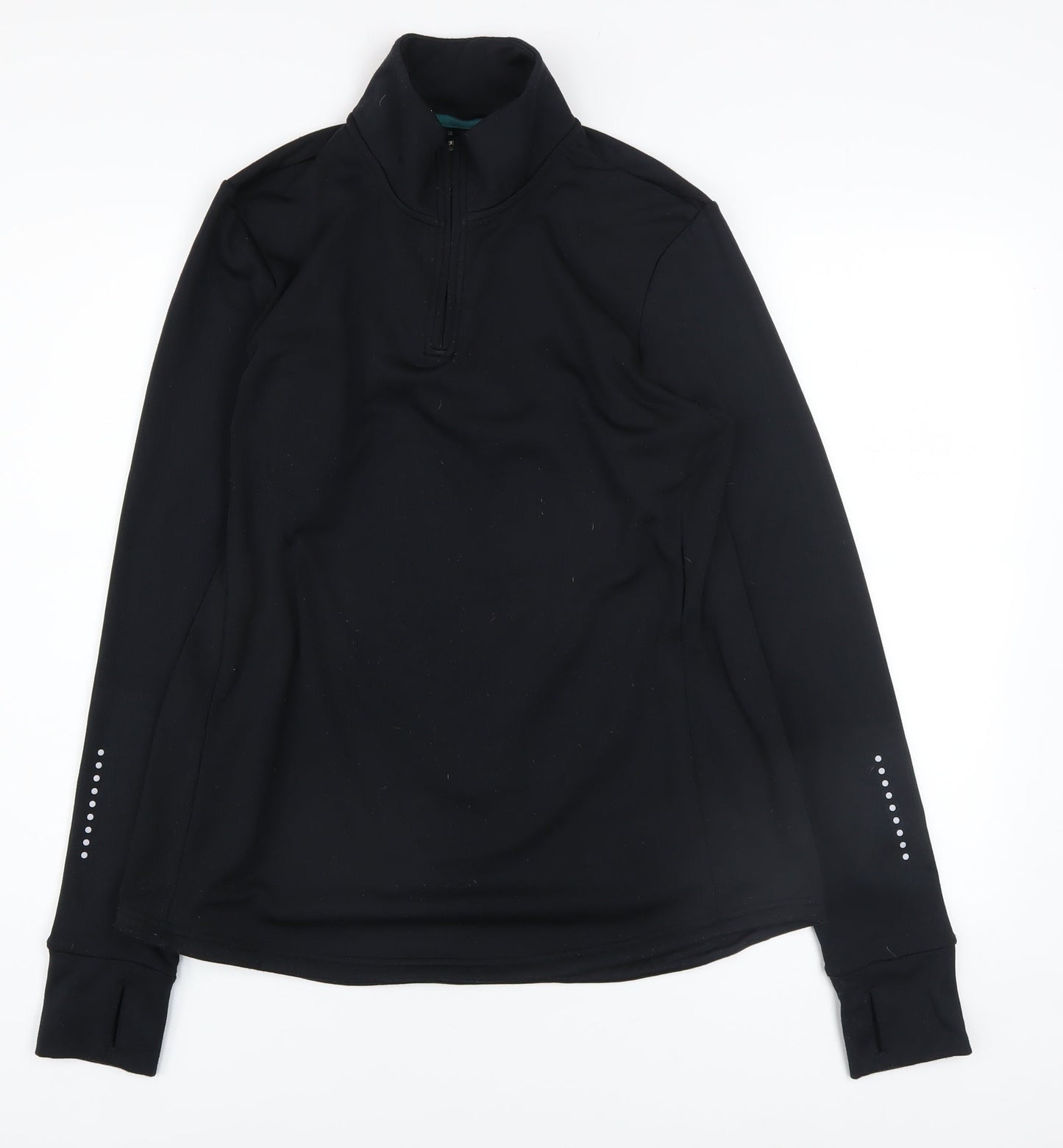 Mountain Warehouse Women Black Size 14 1/4 Zip Activewear Jacket