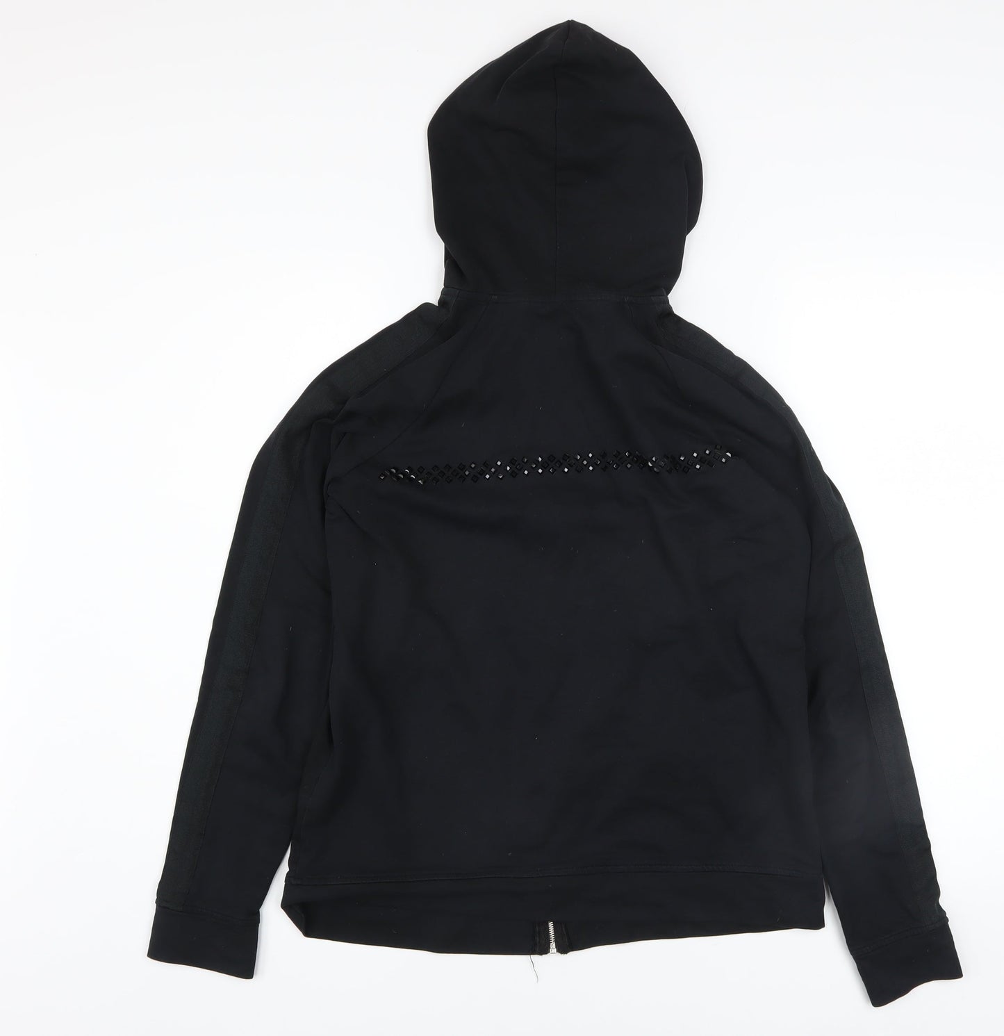 Punt Roma Women's Black Sequin Full Zip Hoodie Size S