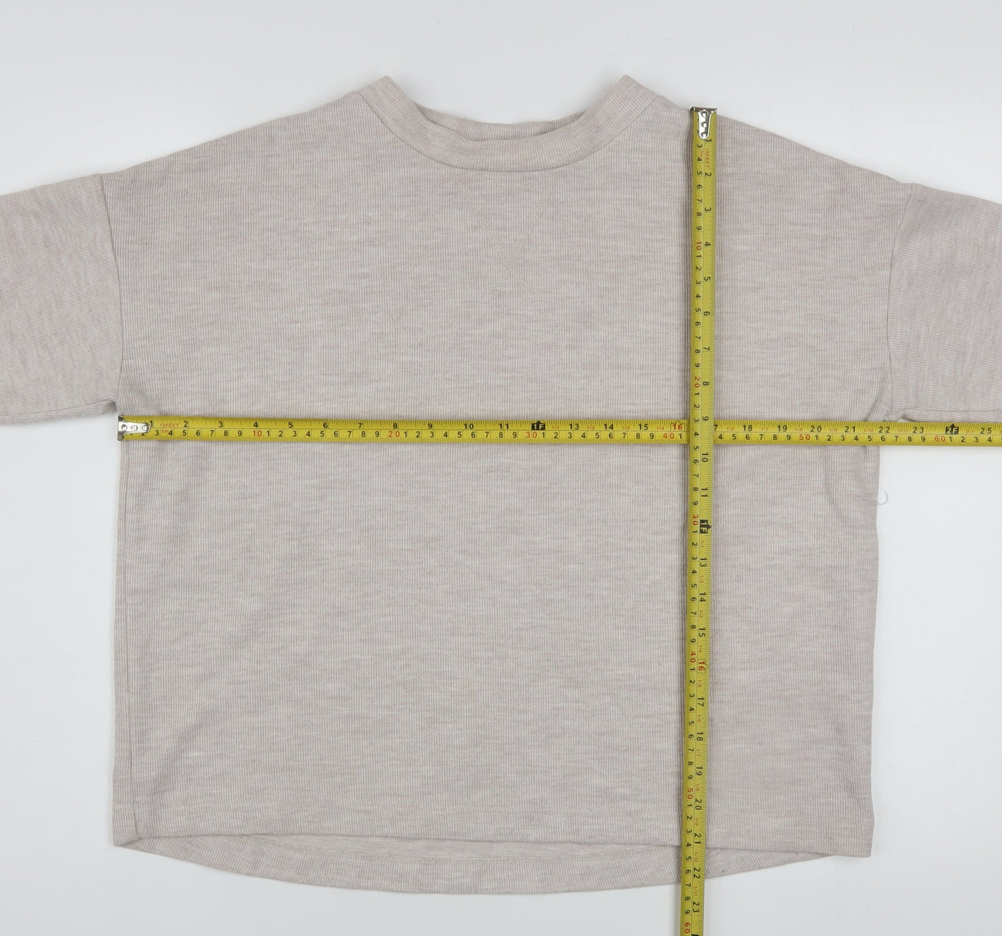 River Island Women’s Beige Relaxed Sweatshirt XS Cotton Blend