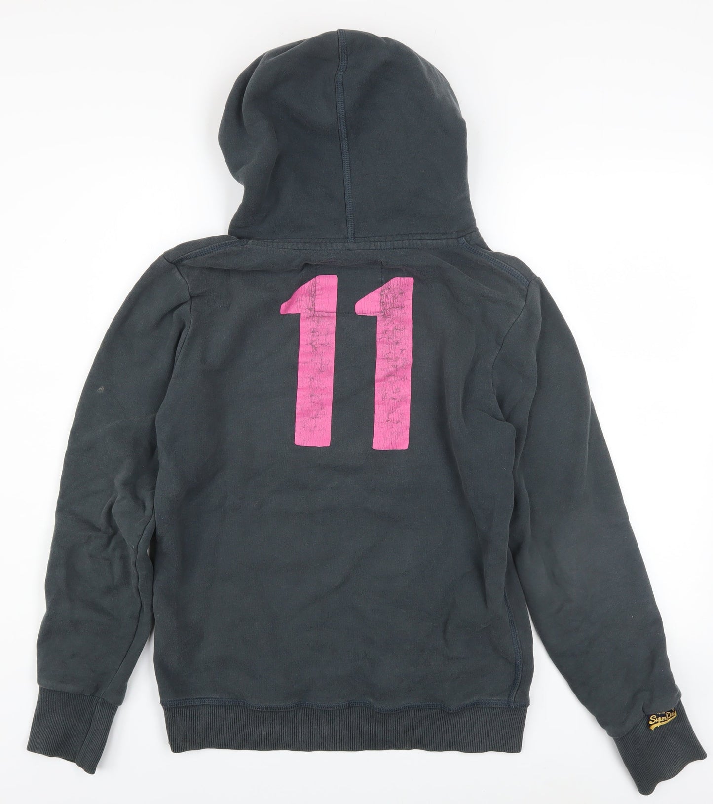 Superdry Women's Black Pullover Hoodie Size L Graphic Print