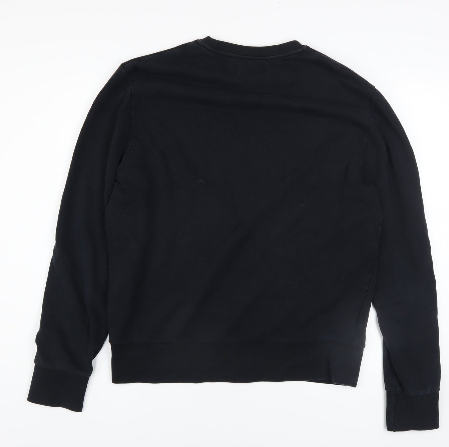 Fred Perry Men's Black Cotton Crew Neck Sweatshirt L Sportswear