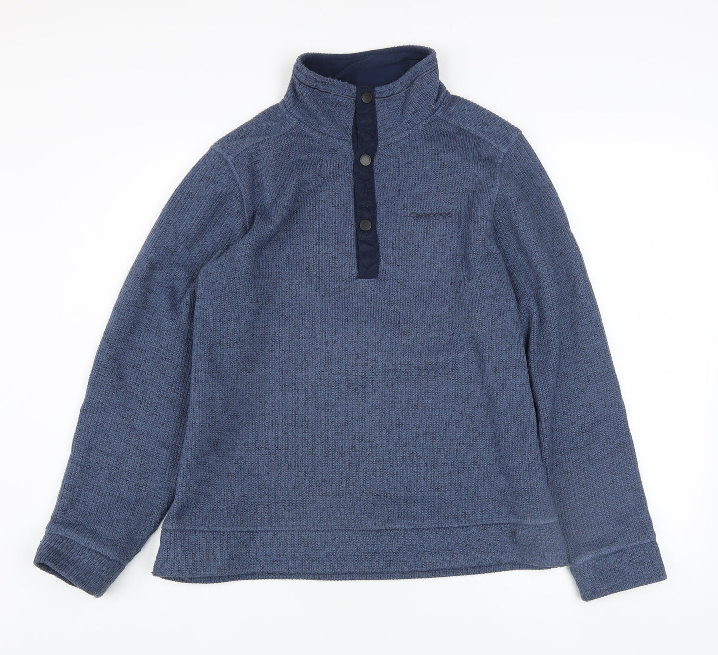 Craghoppers Men's Blue Henley Fleece Sweatshirt Size S