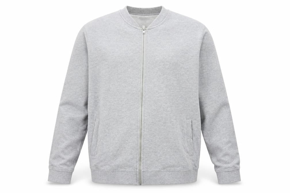 ASOS Mens Grey Full Zip Cotton Sweatshirt Jacket L Regular