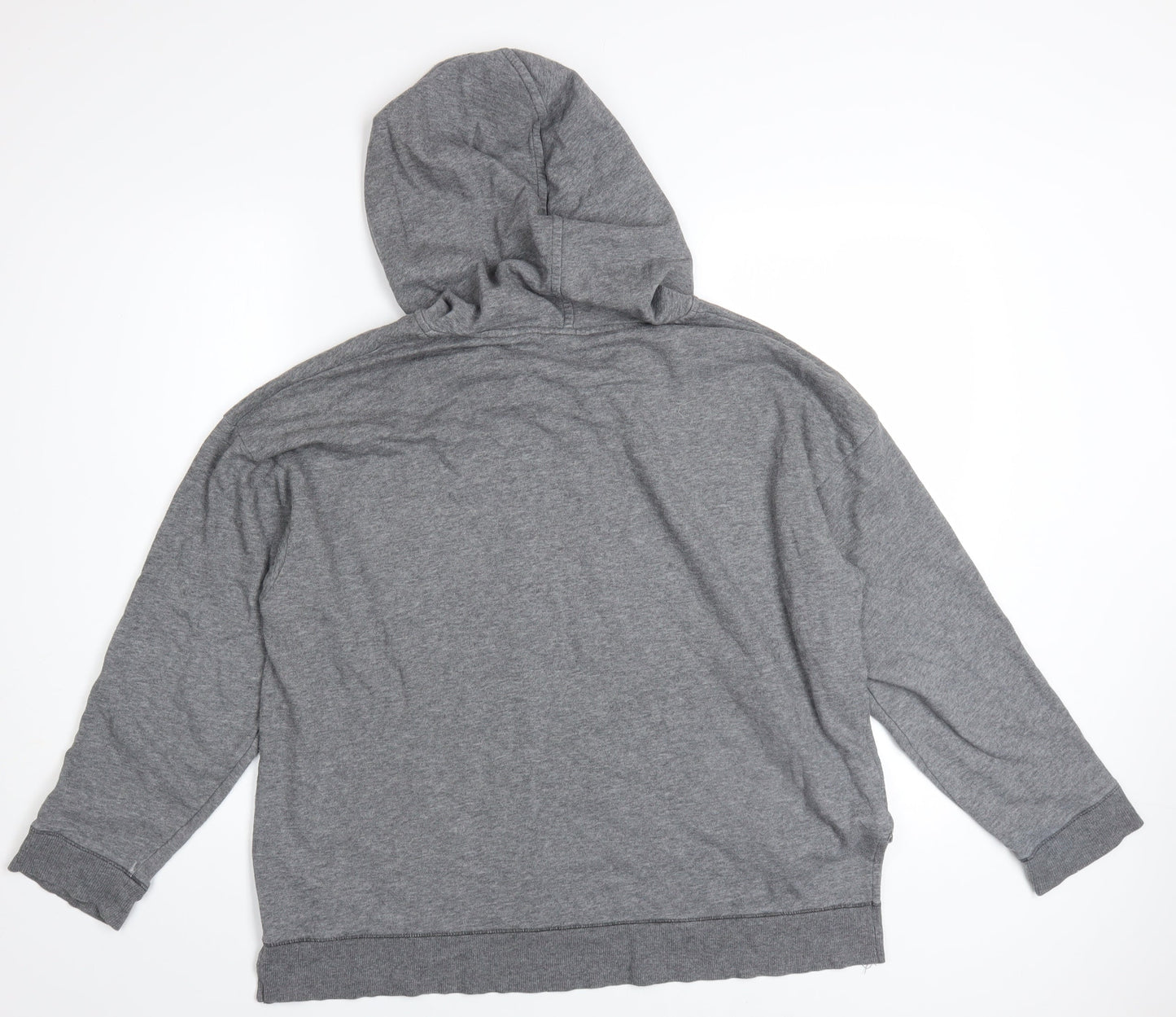H&M Women’s Grey Pullover Hoodie L Cotton Blend Casual Wear