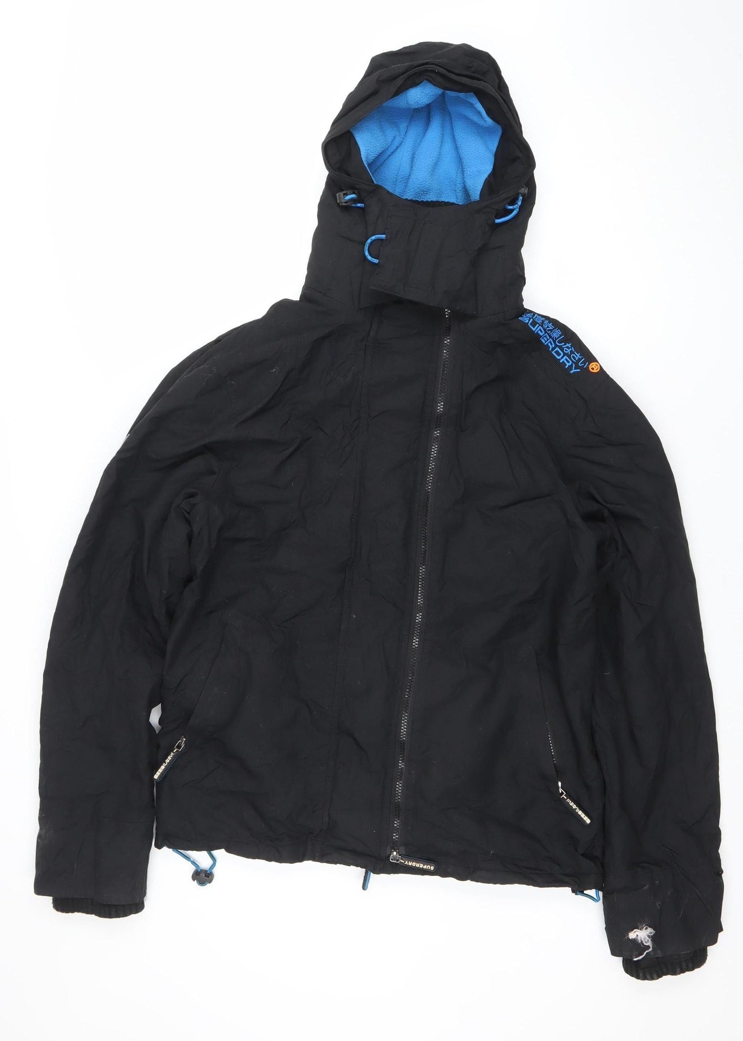 Superdry Men's Black Windcheater Hooded Jacket Size M