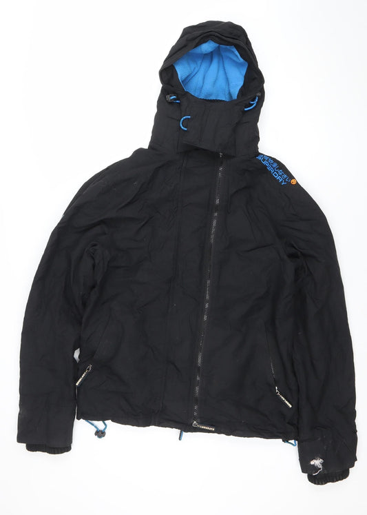 Superdry Men's Black Windcheater Hooded Jacket Size M