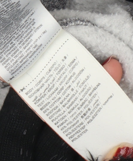 Superdry Men's Grey Pullover Hoodie M Graphic Fleece Lined