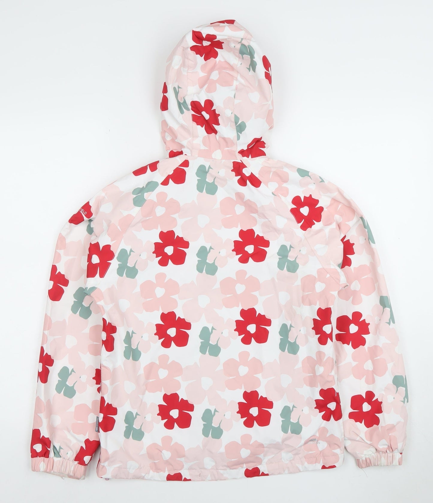 Trespass Girls Multicoloured Floral Waterproof Hooded Rain Coat 11-12 Years