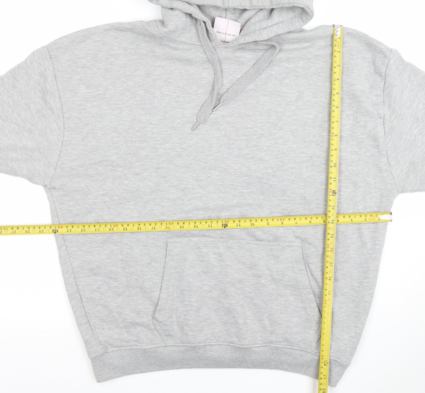 304 Clothing Women's Grey Pullover Hoodie M 80% Cotton Classic Fit