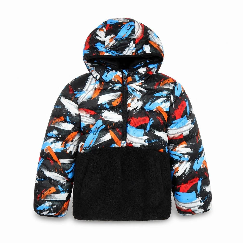 Mountain Warehouse Boys Multicoloured 5-6 Years Hooded Puffer Jacket