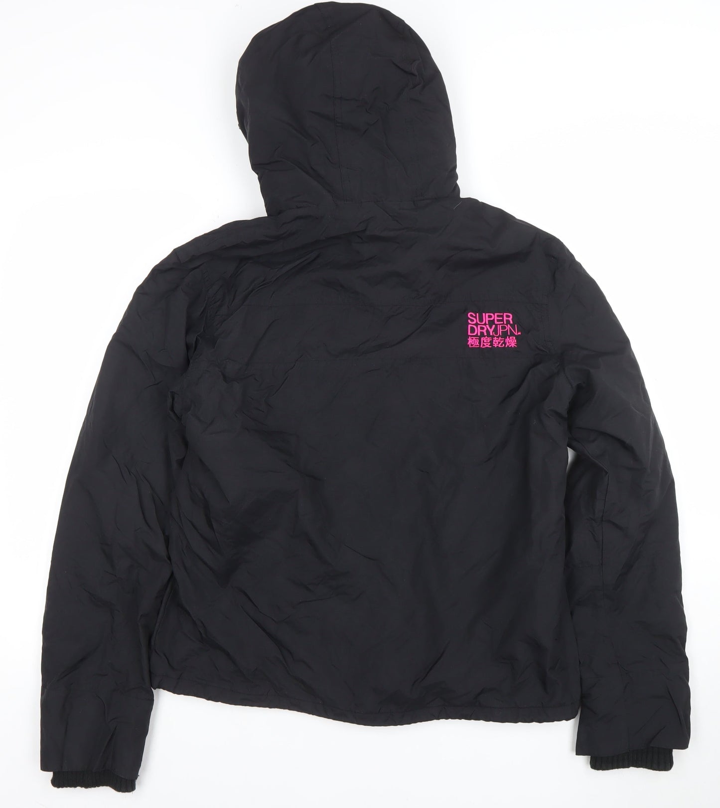 Superdry Women's Black XL Windproof Hooded Softshell Jacket