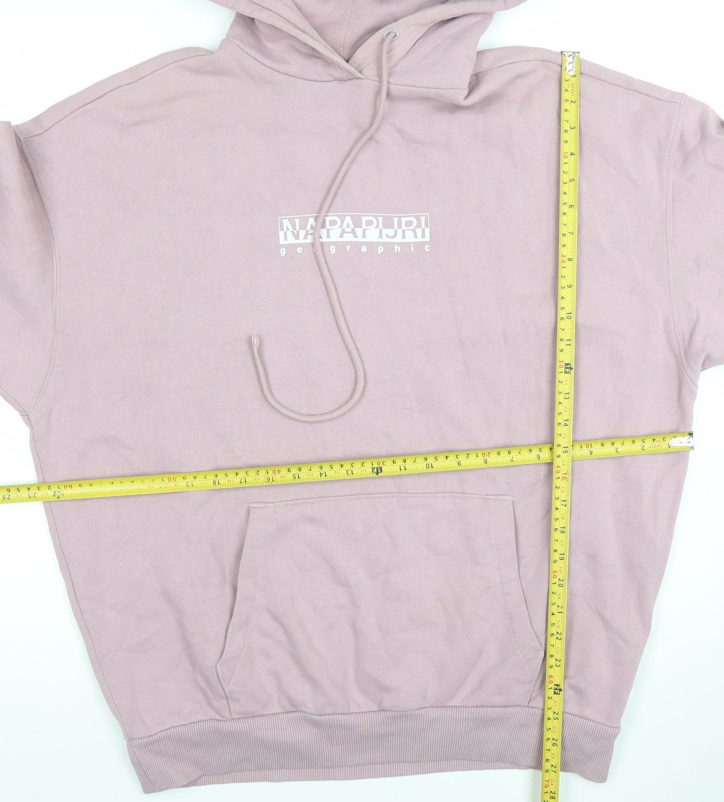 Napapijri Women's Pink Pullover Hoodie Cotton Blend Size S