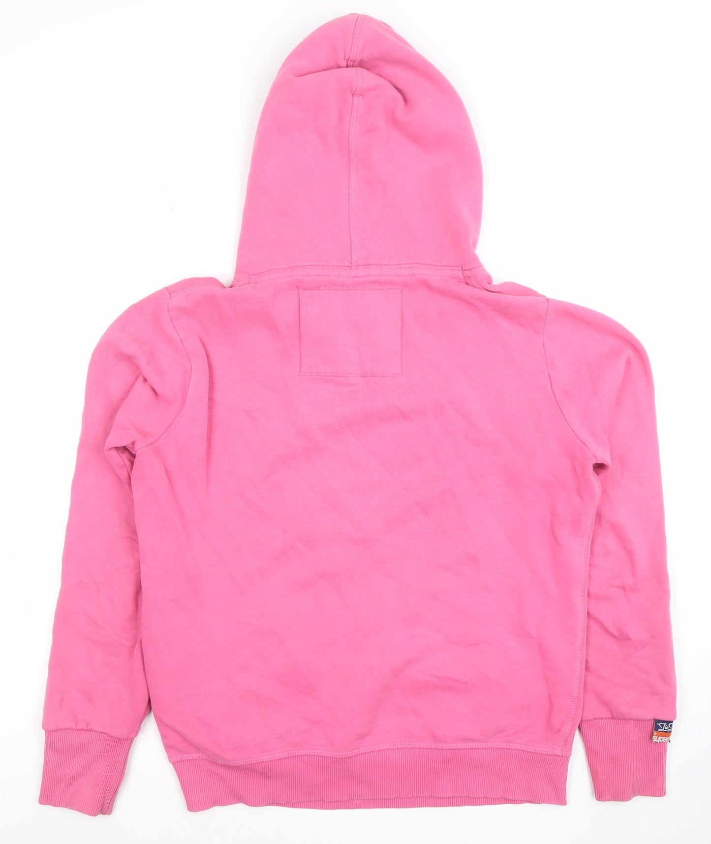 Superdry Women's Pink Pullover Hoodie Size M Cotton Blend