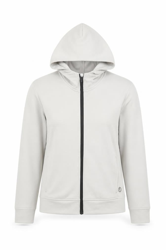 Editions Womens Beige Full Zip Hoodie XS Polyester Blend