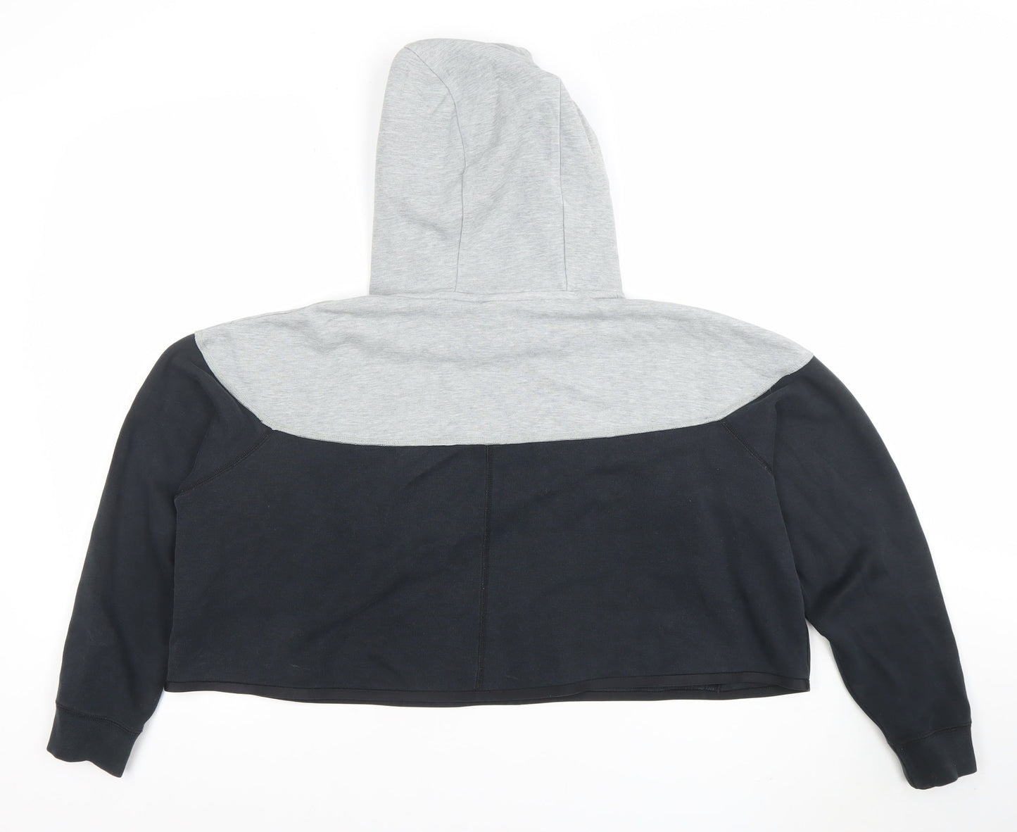 Nike Women’s Grey & Black Pullover Hoodie XS Zip Pocket Sweatshirt