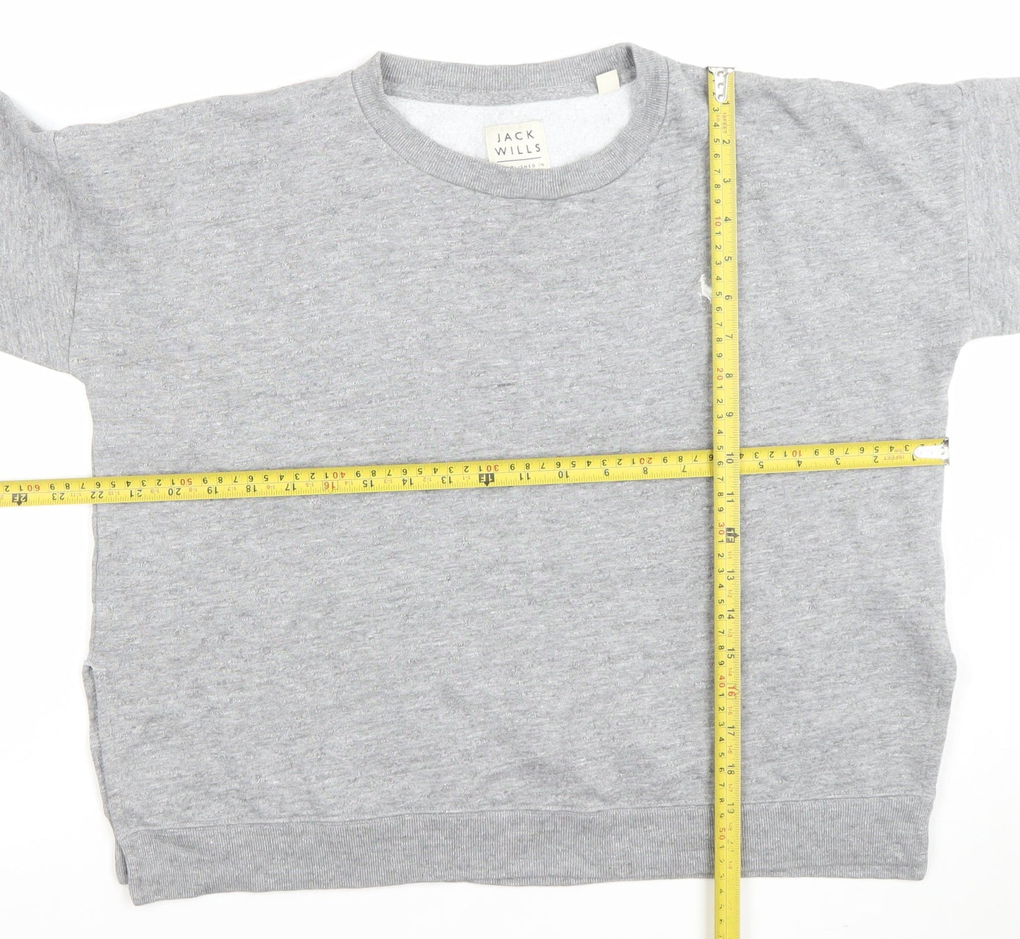 Jack Wills Women's Grey Crew Neck Pullover Sweatshirt UK 12