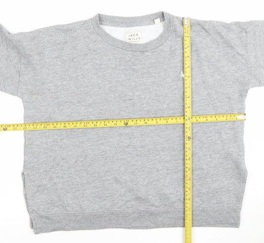 Jack Wills Women's Grey Crew Neck Pullover Sweatshirt UK 12