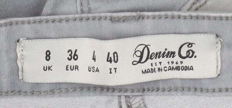 Denim Co Women's Grey Skinny Stretch Jeans Size 8