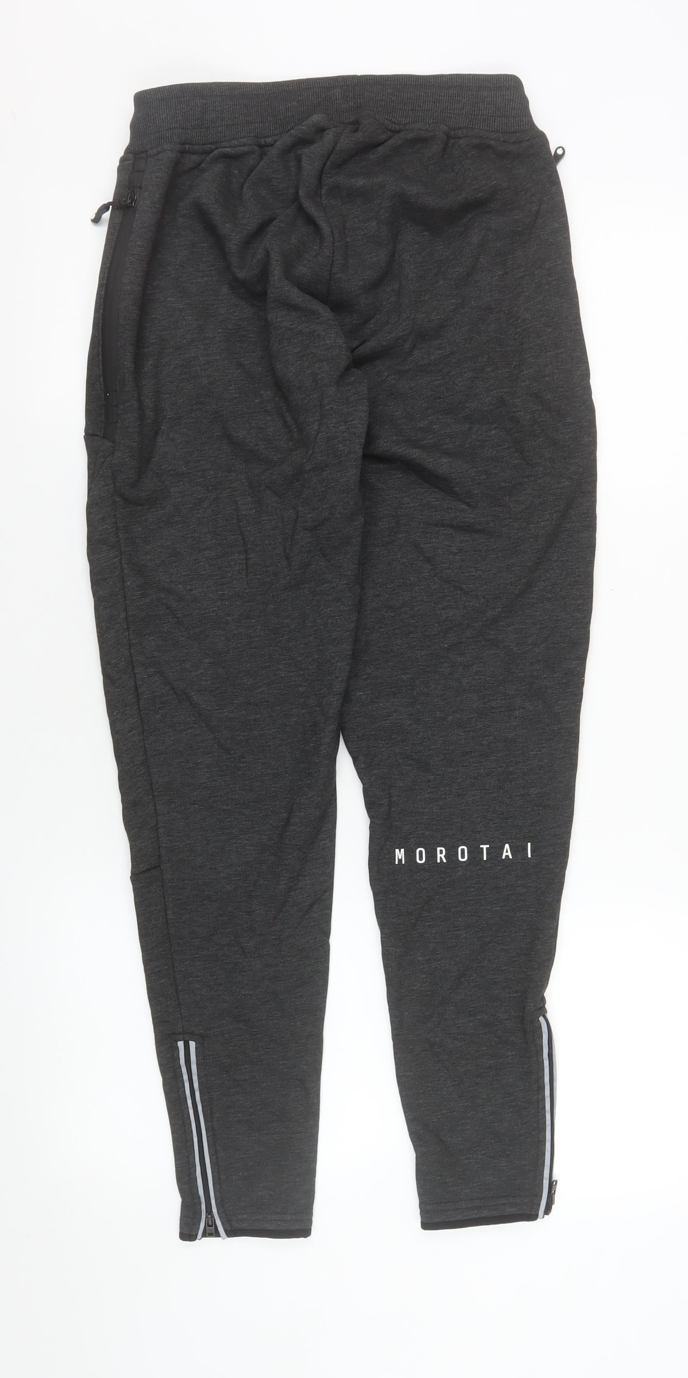 Morotai Men's Grey Slim Fit Jogger Trousers Size M