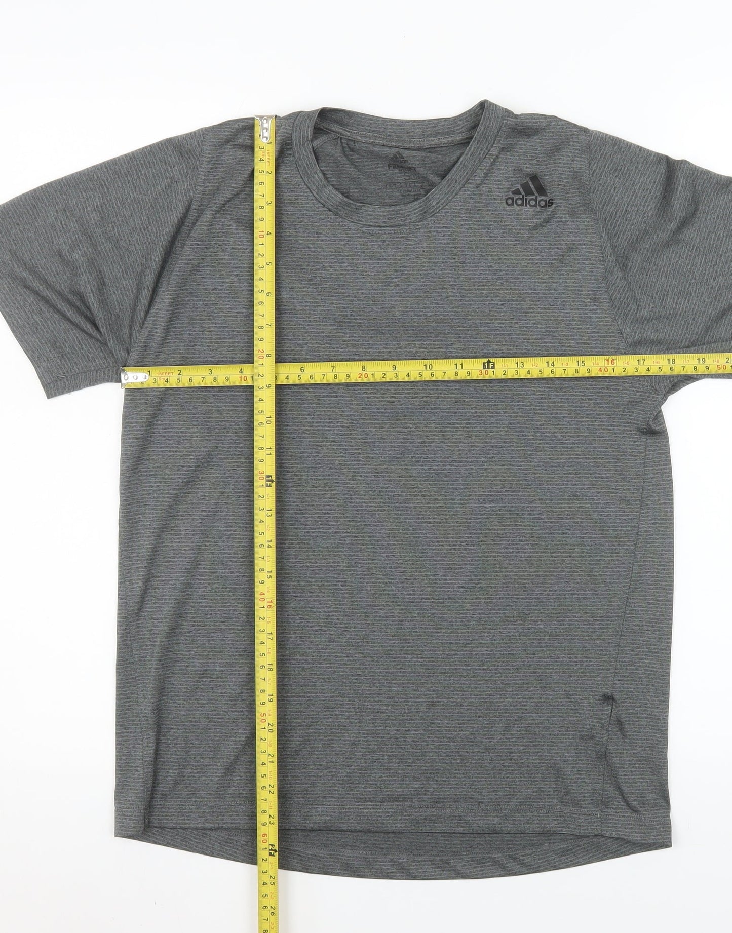 Adidas Mens Grey Small Training T-Shirt Climalite Athletic Fit