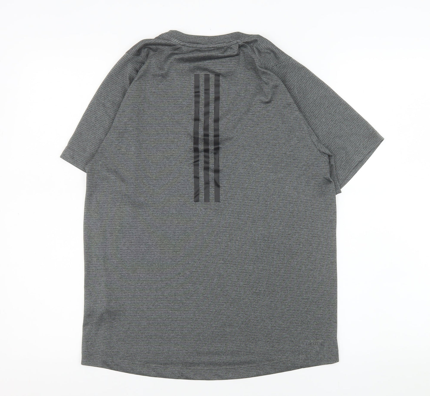 Adidas Mens Grey Small Training T-Shirt Climalite Athletic Fit