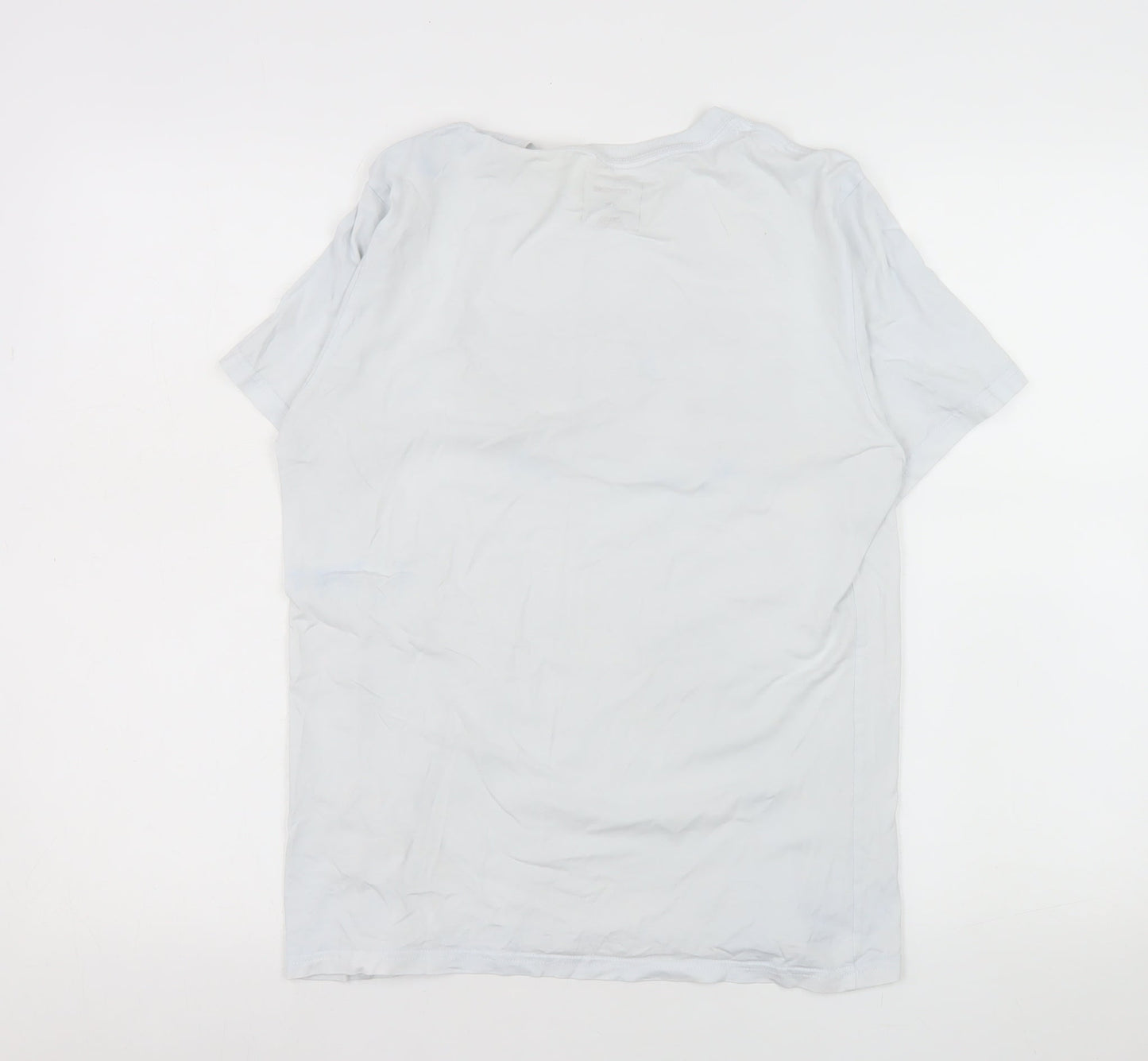 Kenzo Men's White Tiger Logo Embroidered Cotton T-Shirt L