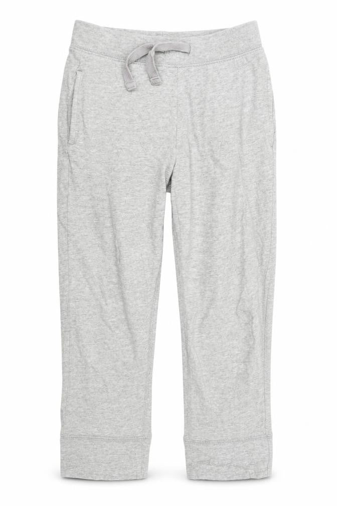 Front view of Gap boys’ grey cotton jogger trousers 5 years elastic waist casual